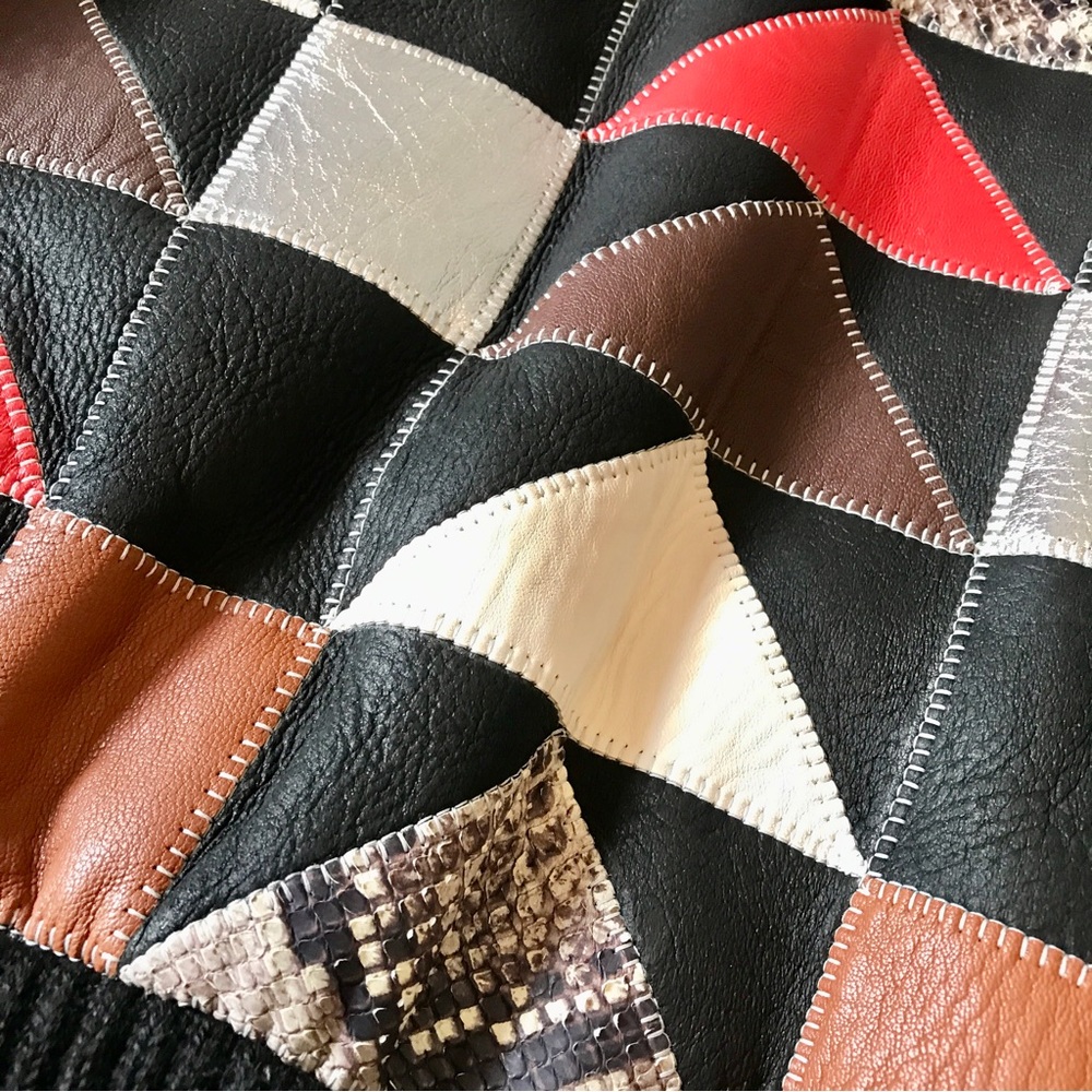 Coach 1941 Shearling Leather Patchwork Bomber Jac… - image 3